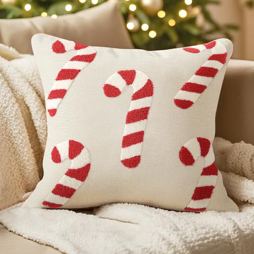 Voqeen Weihnachtskissenbezug 45x45cm 3D Weihnachtsdeko für Couch...