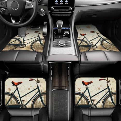Tapis de sol de voiture au design rétro noir pour une élégance durable