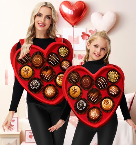 Kids Valentine Day Outfits Girls Heart Novelty Romatic Top miniatura 3
