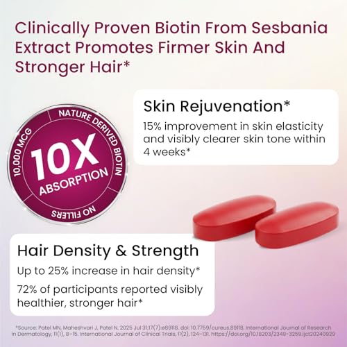 Image of Vlado's Himalayan Organics Biotin Tablets for Hair Growth -10000mcg Biotin Supplement - With Brahmi, Jatamansi, Bhringraj, Hibiscus, Lycopene, Bamoo Extract & Vitamin C with Zinc I Hair Supplements for Women & Men - 120 Tablets