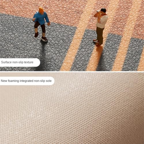 Tapis pour salon facile à nettoyer grand format PVC cuir modèle E