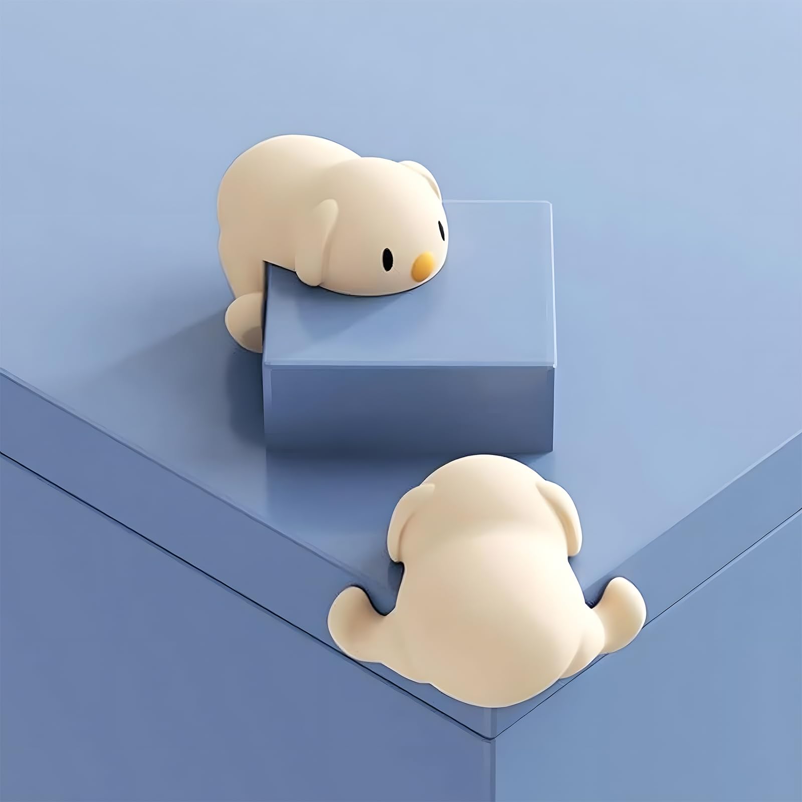 Joyzzz Anti Collision Safety Corner Protectors, 8 Pcs Soft Silicone Puppy Corner Protector, Table Corner Protector Cartoon Corner Guard Stop Child Head Injury, Cute Animal Dog Shape Baby Corner Cover