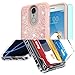 LG Aristo Case,LG Risio 2 Case,LG Phoenix 3 / Fortune/Rebel 2 LTE/ K8 2017 Case with HD Screen Protector for Girls Women,LeYi Glitter Protective Case for LG LV3 TP (TP Rose Gold)