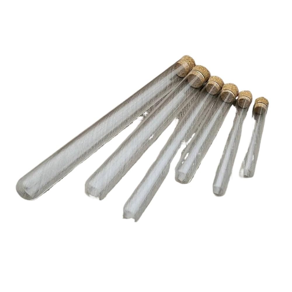probówki ze szkła borokrzemowego, Szklane probówki z korkiem okrągłym dnem Wiele rozmiarów 20szt(15x150mm)