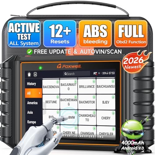 FOXWELL OBD2 Scanner Diagnostic Tool NT726, All System Bidirectional Scan Tool, Code Reader for Cars and Trucks with 12 Resets, ABS Bleeding/Oil/EPB/SAS/D-PF/TPMS/Injector Coding/Throttle/BMS..., FCA