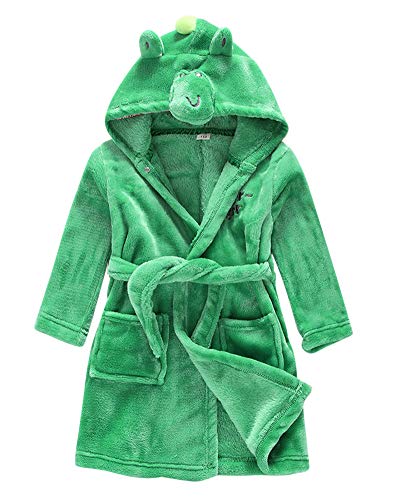 Cartoon Albornoz con Capucha Infantil De Niña Niños Animado De Pijamas Housecoat Dinosaurio 100