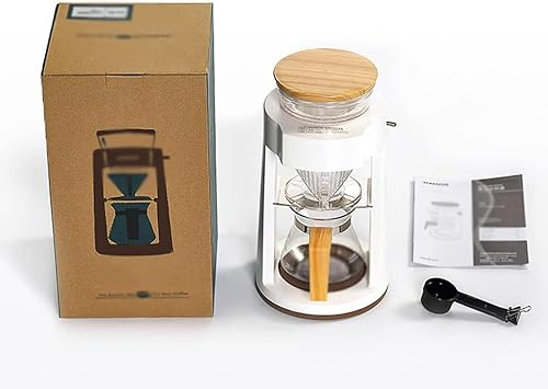 Miniatura 5 de JITEM Cafetera Gotero de vidrio Cafetera Manual para el hogar Café de goteo elaborado a mano con filtro Cafetera de mesa para café o té