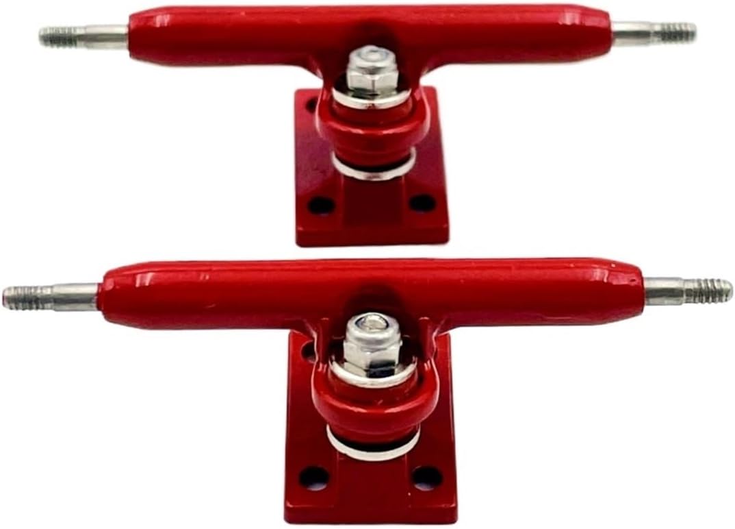 Fingerboard Trucks 2 Pcs 34mm Upgraded Single Alxe Fingerboard Trucks for Professional Finger Skateboard Mini Skate Board Toys for Professional Finger Skateboard(34mm red)