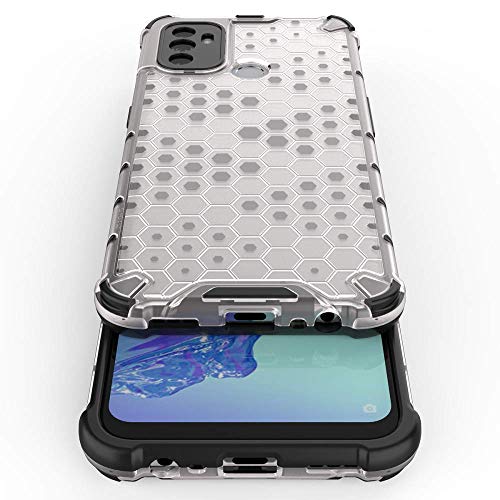 Image of Glasgow | for Oppo A53 Honeycomb Pattern Back Case Cover for Oppo A53 - Transparent