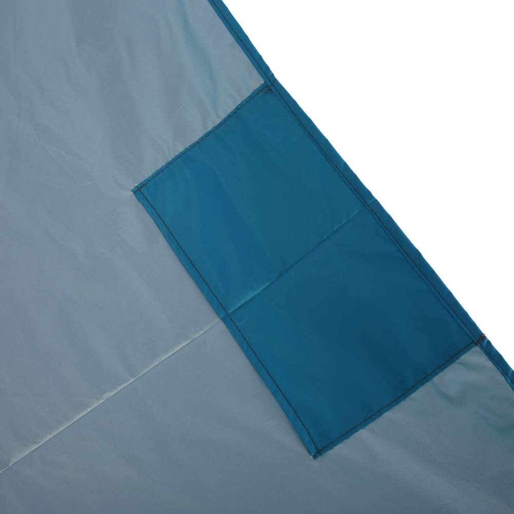 Pare-Soleil d'extérieur Double Pliable, revêtement argenté en Polyester, Tente de Plage de Sable Pratique, auvent pour Utilisation en Vacances à la Plage