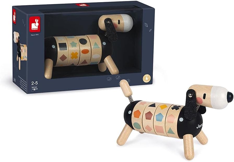 Janod - Sweet Cocoon Shapes and Colors Dog - Ages 2+ - J04421