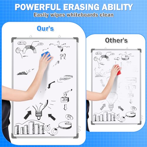 EAONE 48 Pack Dry Erase Eraser, Magnetic Whiteboard Cleaner Mini Chalkboard Cleansers for Classroom, School, Office, Home (4 Color Assorted, 1.97 x 1.97 Inch)4