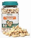 Hansia Organic Keto Kosher Vegan Cashews, Dry Roasted Unsalted Superfood, Gluten-free, Fresh, Healthy, Low Sodium Snacks, Rich of Protein & Natural Fiber, Protein, Vitamin and Iron (1 Pound (Pack of 1))