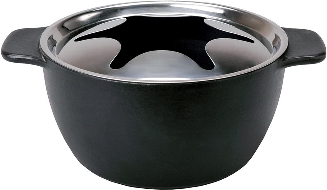 Kisag Caquelon à fondue 1,7 l, Ø 18 cm, noir/noir