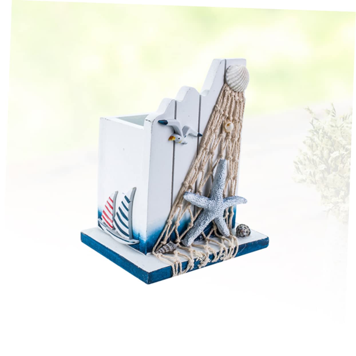 EXCEART Wooden Pen Holder for Home Office Stylish Desk Tray Storage for Stationery Cute Decor Desktop Organizer - Image 2