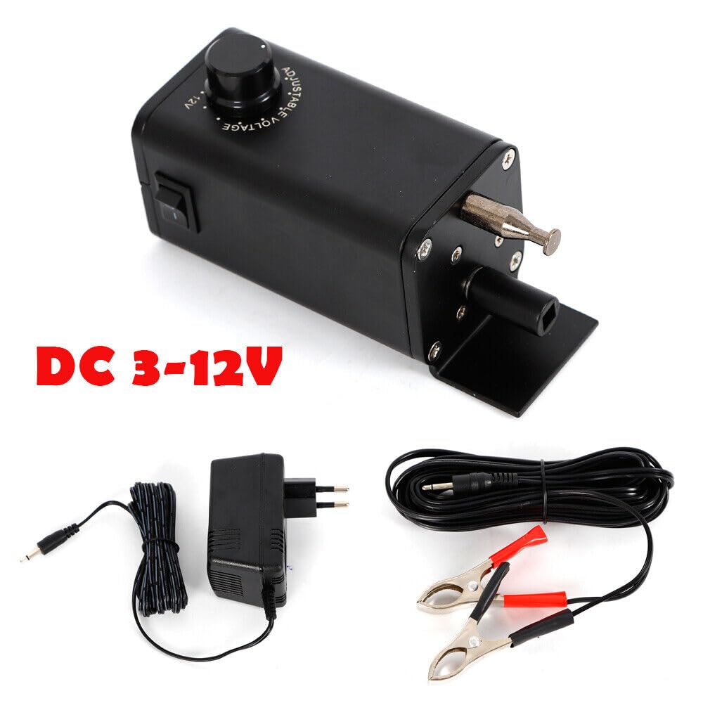 Elektrogrill Motor für BBQ Grill, 15W, 12V, Drehspieß, Tischgrill, Schwarz Metall