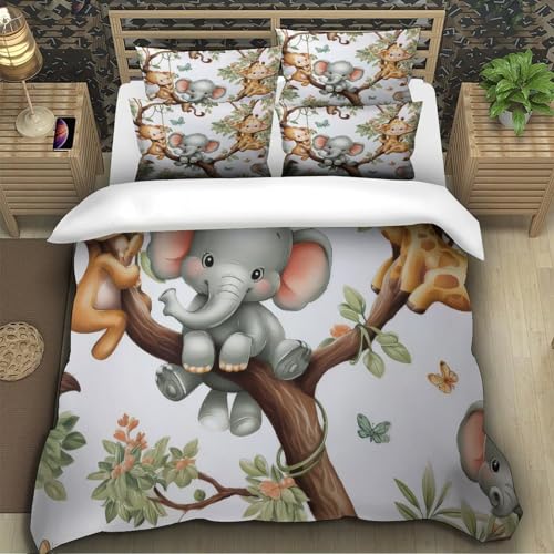 Housse de couette animée 3D Super King en microfibre premium lavable à éclair caché