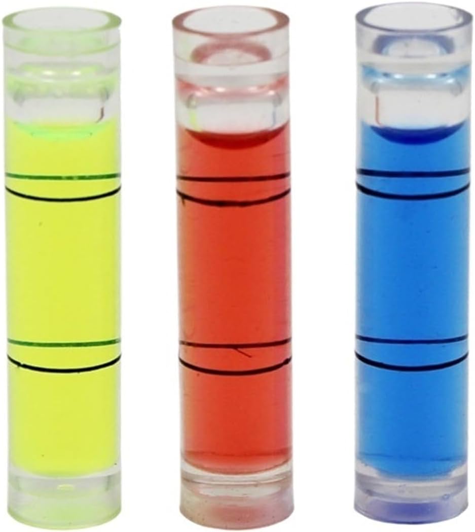 1pcs Spirit level bubble plastic bubble level Tubular vials Red Bule Green Color 8 * 35mm 9.5 * 40mm(9.5x40 Yellow)