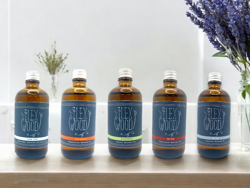 The Ilex Wood - Vegan Natural Spa Massage Oil Gift Set - 5 Different Types for Different Moods and Moments. Handmade in the UK - Image 4