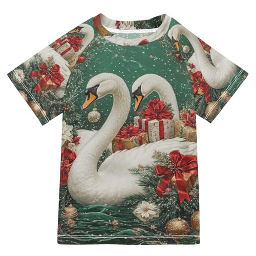 Kids Swimsuit Duck Goose Christmas Sunscreen T-Shirts Swimwear Sets UPF 50+