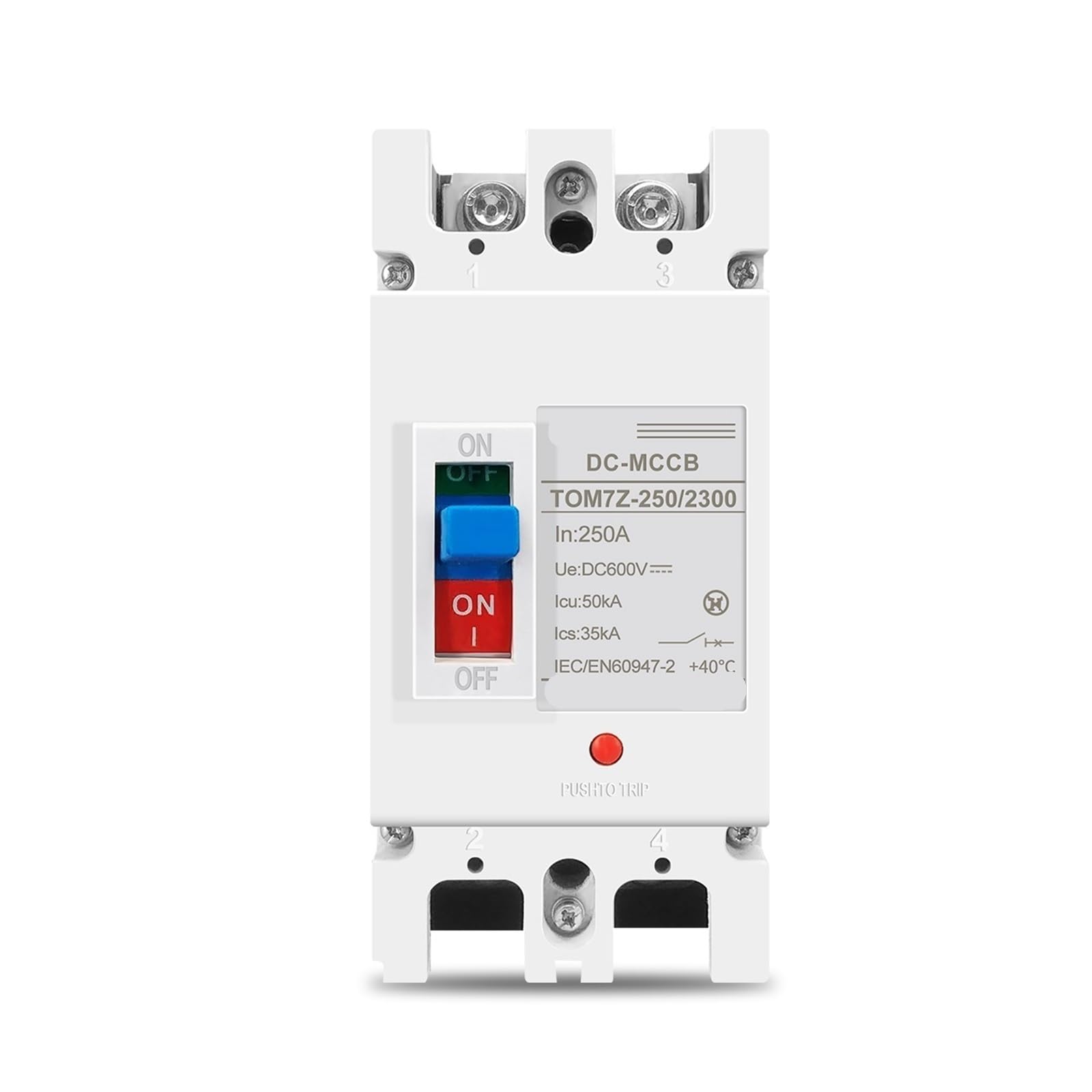 Interruttore di protezione da sovraccarico con scatola stampata solare 2P DC MCCB 600V 1 pz.(200A)