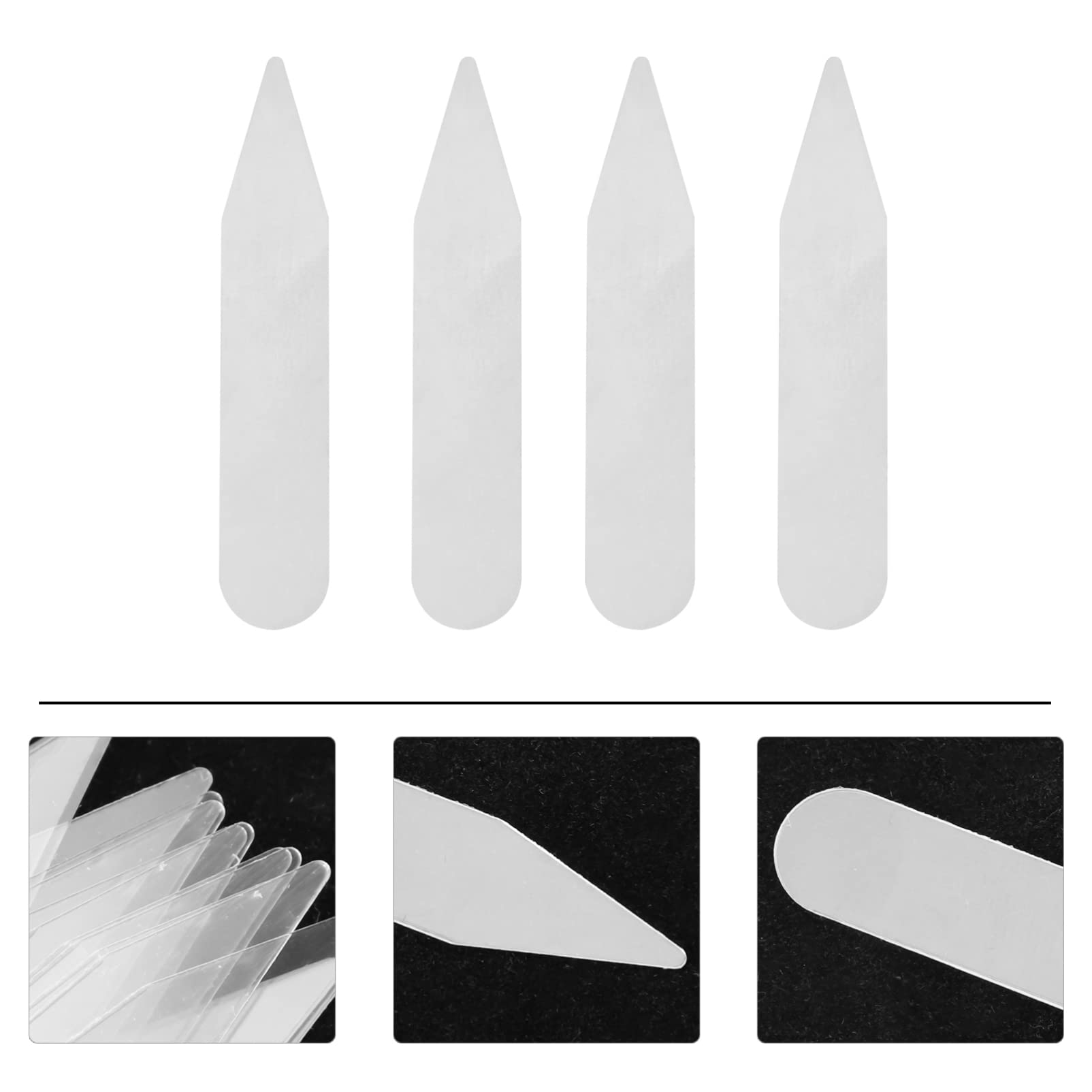 VANZACK Lightweight Compact Collar Stays Collar Support for Dress Shirt Shirt Inserts