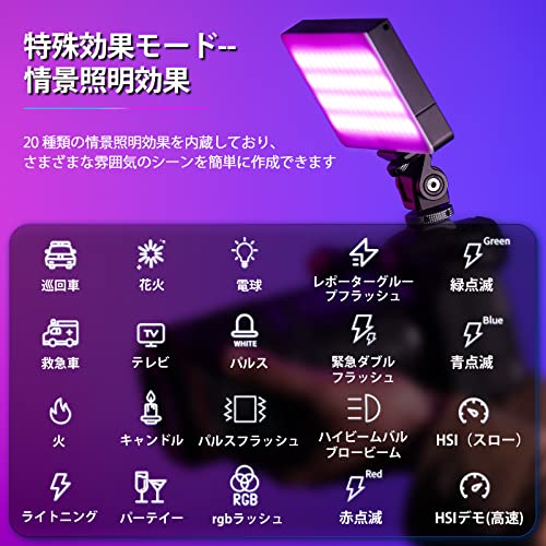 Ulanzi LT002 LEDビデオライト RGB撮影ライト の商品画像 3