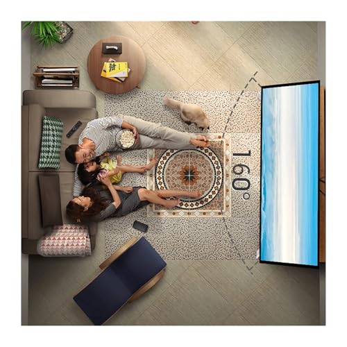 Pantalla para proyector con soporte blanca, menos arrugas, plegable, 100 pulgadas, con placa de hierro y doble soporte, con bolsa de transporte miniatura 5