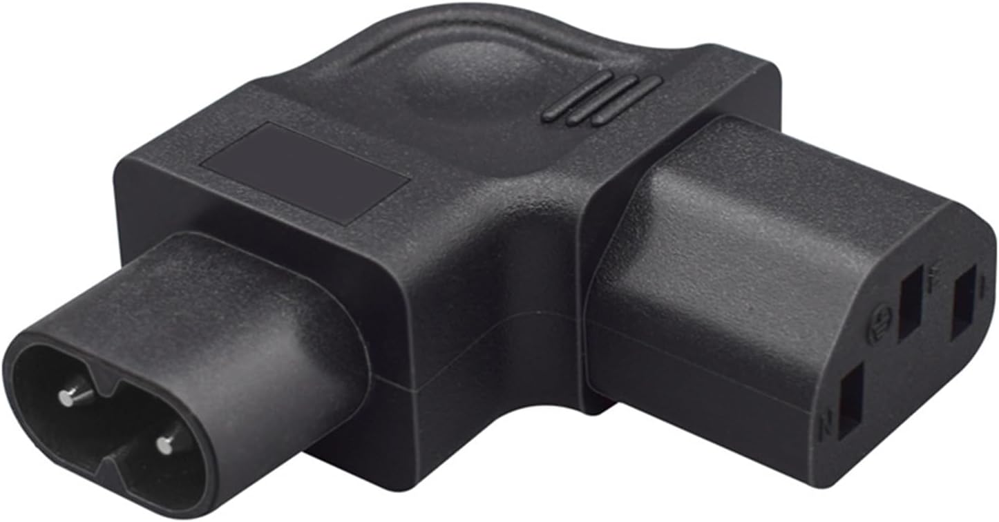 PDU Conversion Cable C8 to C13 Figure 8 Plug to IEC Right Angled Female Side Bend Conversion Plug Adapter Server Rack Power Lead