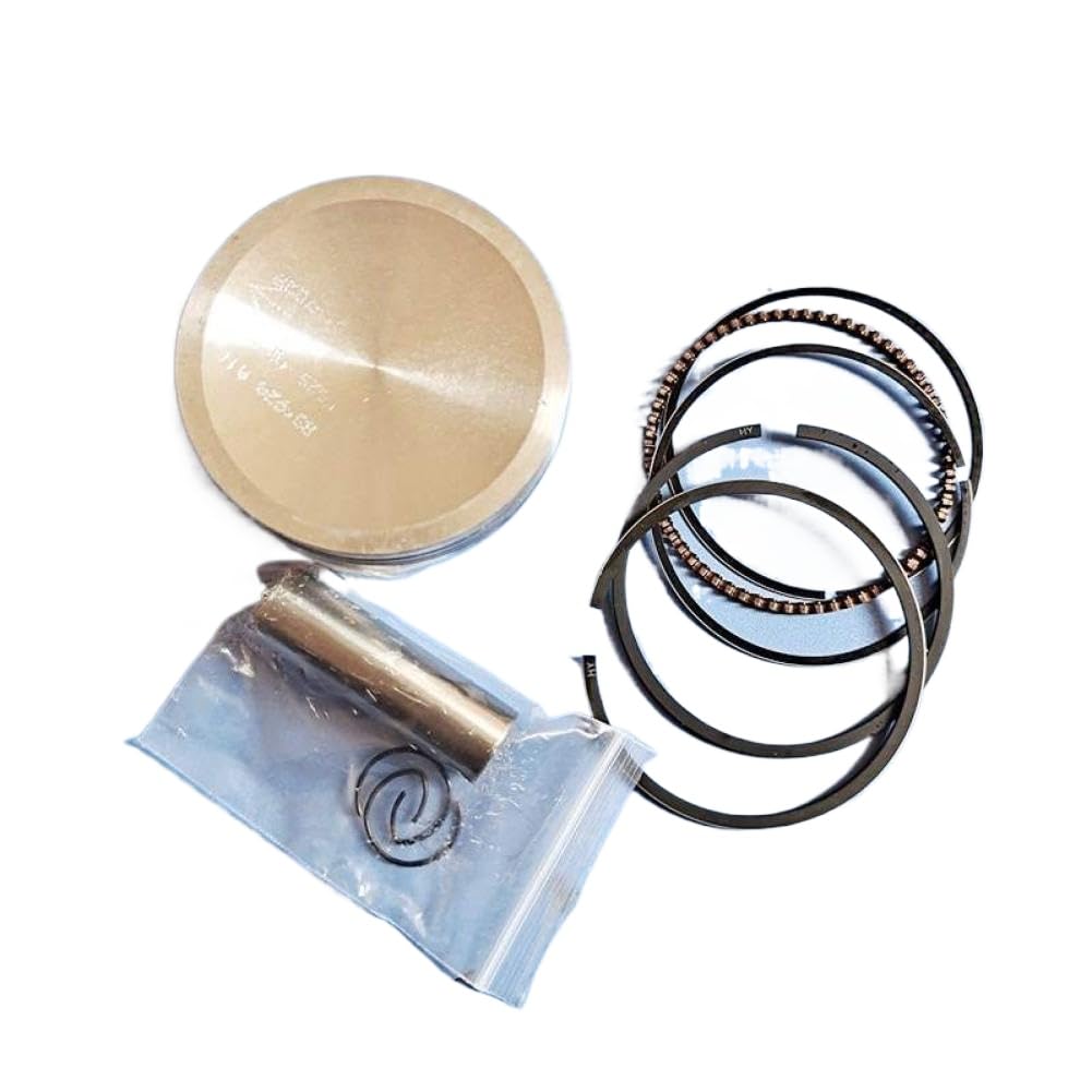 de pistón de 65 mm con Anillos cilíndricos, Conjunto de Clips de Pasador, Compatible con cortacésped Kaaz FC180 Weibang WB536HK 179cc 4T 4 a 6.5HP(1 x Piston Kit)
