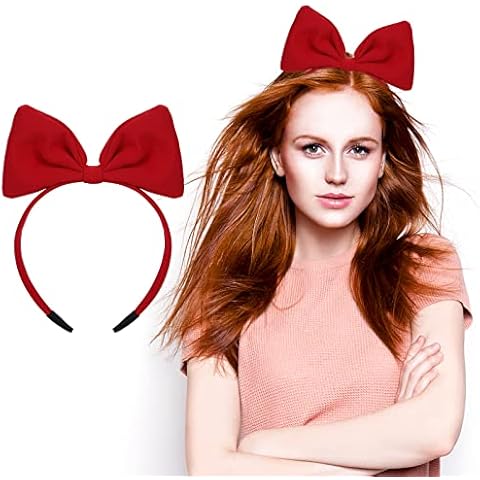 WLLHYF Red Bow Headband for Women Cover