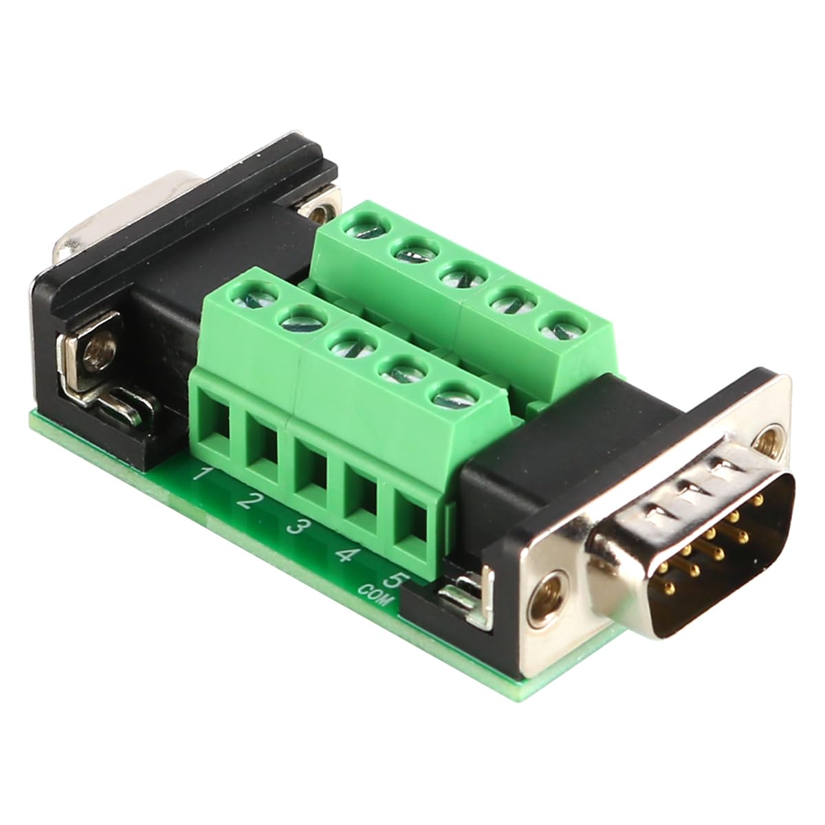 Connettore Scheda Breakout DB9 Maschio-Femmina, Adattatore seriale RS232 D-Sub a terminale Porta a 9 Pin modulo Adattatore seriale