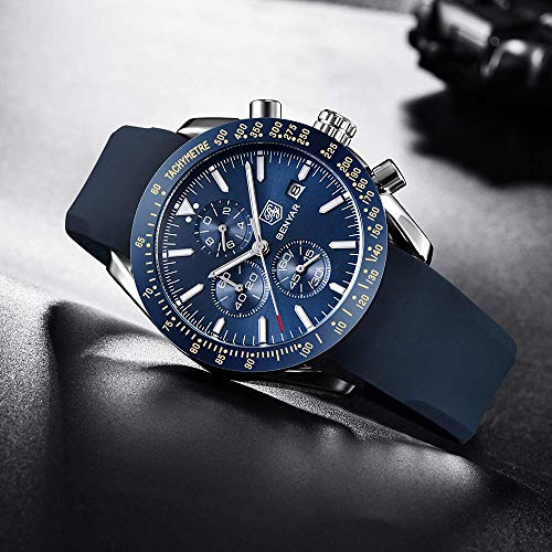 Image of BENYAR Mens Watch Chronograph Analog Quartz Movement Quartz Movement Sports Watch 30M Waterproof with Analog Date Watch Men Retro Street Style Men's Watch