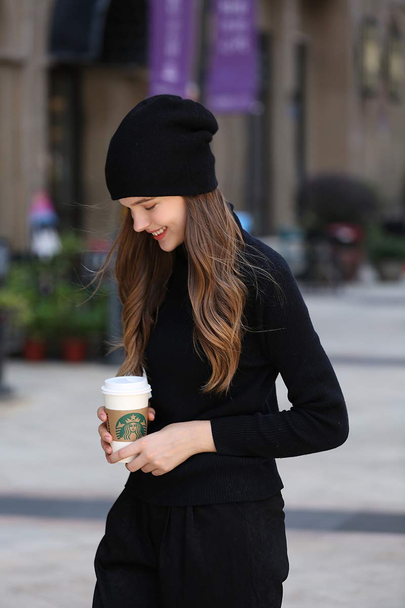 Aspen Double Layered 100% Cashmere Beanie High-Performance Cashmere Ski Beanie