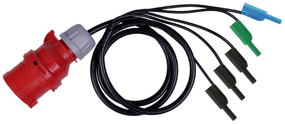 A 1641 adapter pomiarowy złącze CEE 16A 3-biegunowe - wtyczka bananowa 4 mm