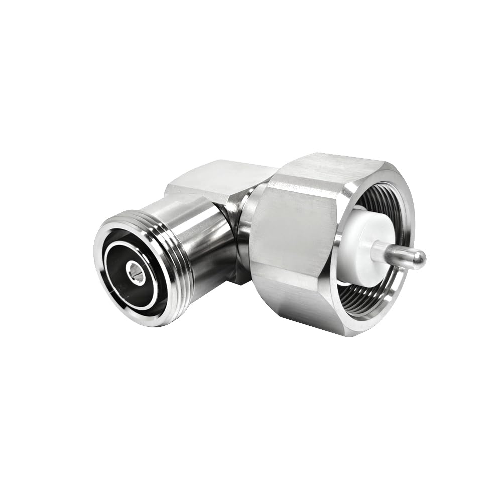 1 szt. Wysokiego napięcia LC męski na 7/16 Din żeński adapter złącza koncentrycznego kątowego - 50 omów, DC-6 GHz, niska strata wtrąceniowa