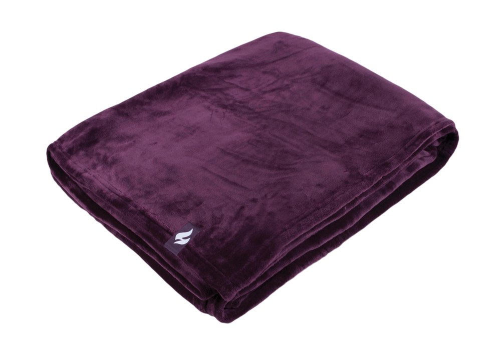 HEAT HOLDERS | Extra Soft Winter Warm 1.7 TOG Large Luxury Thermal Fleece Throw Blanket | 180 x 200 cm (Mulled Wine)