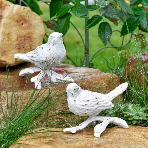 Figuras Decorativas de Pájaros en Hierro Fundido Set 2 miniatura 3