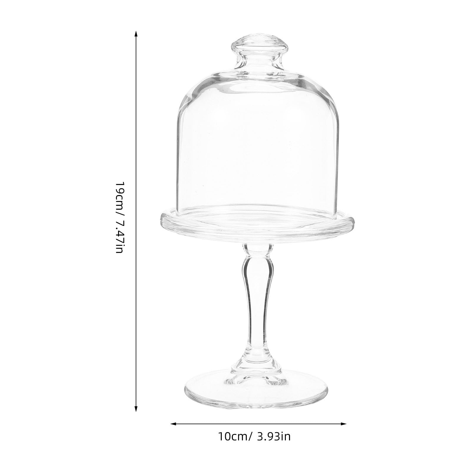 INOOMP Soporte para Tartas de Vidrio con Cúpula Elegante, Bandeja para Exhibición de Pasteles con Base Resistente, Mantiene Frescura y Fácil de Limpiar para Fiestas y Reposterías