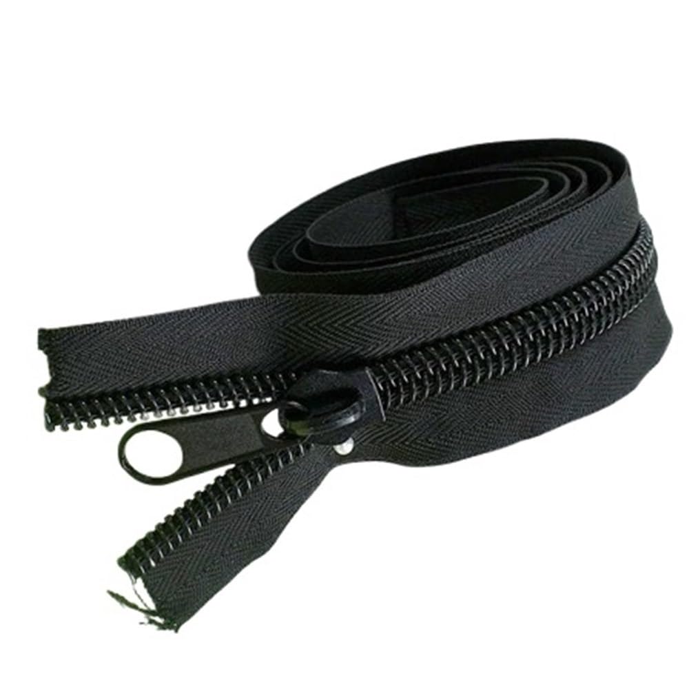 DIY Craft Zipper 1pc No.10 Nylon Zipper 10dm-50dm Length, Black Plastic Coil with Slider for Sewing Luggage Bags(4Meters)