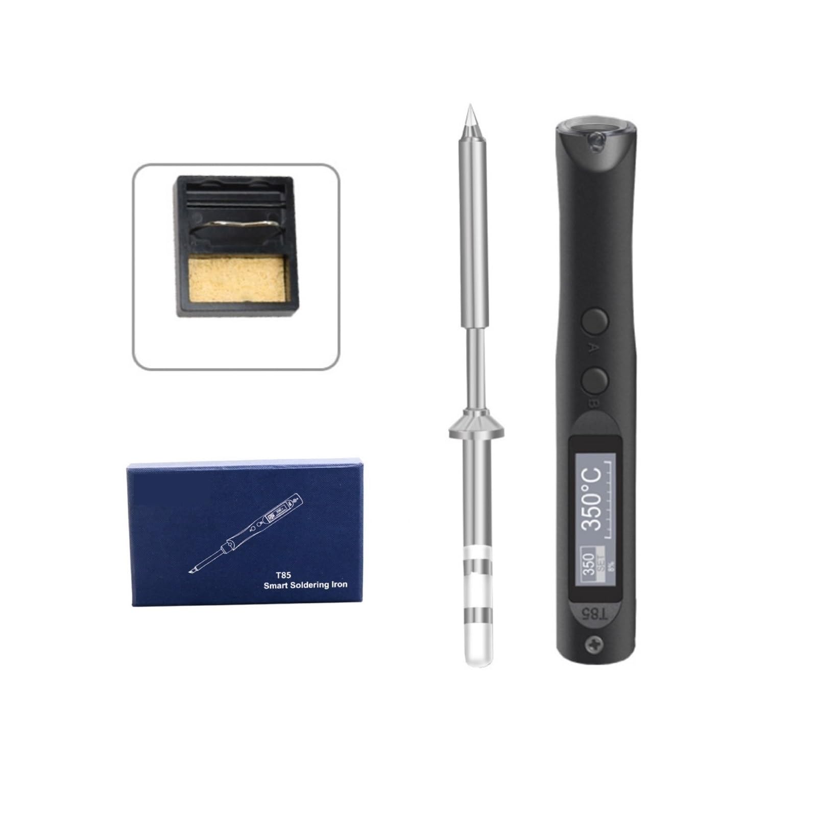 Kit de soldador, Soldador eléctrico inteligente, Kit de estación de soldadura portátil de calor rápido de temperatura constante ajustable, juego de soldador eléctrico para metal, electricidad, bricola