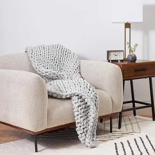 Bearaby Weighted Blanket 15 lbs (40"x72") – Moonstone Grey Blanket Recycled Polyester – Eco-Friendly, Heavy Throw for Adults – Soft, Breathable, Sustainable Comfort by Bearaby - Image 5