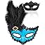 Feather Black & Blue