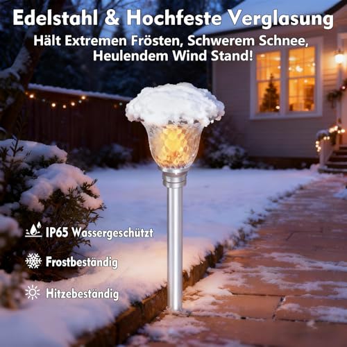 Solarleuchten Beau Jardin 8er Set Solarlampen für Garten und Außenbereich