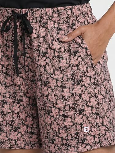 Image of Enamor Drawstring Mid Thigh Length Mid Rise Basic Shorts - Relaxed Fit, Super Soft Cotton - E062