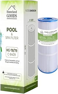 Homeland Goods PLF90A Pool Filter Replacement for Hayward C900, CX900RE, Pleatco PA90, C-8409, Filbur FC-1292, PXC95, 90 sq.ft Cartridge Pack of (1)