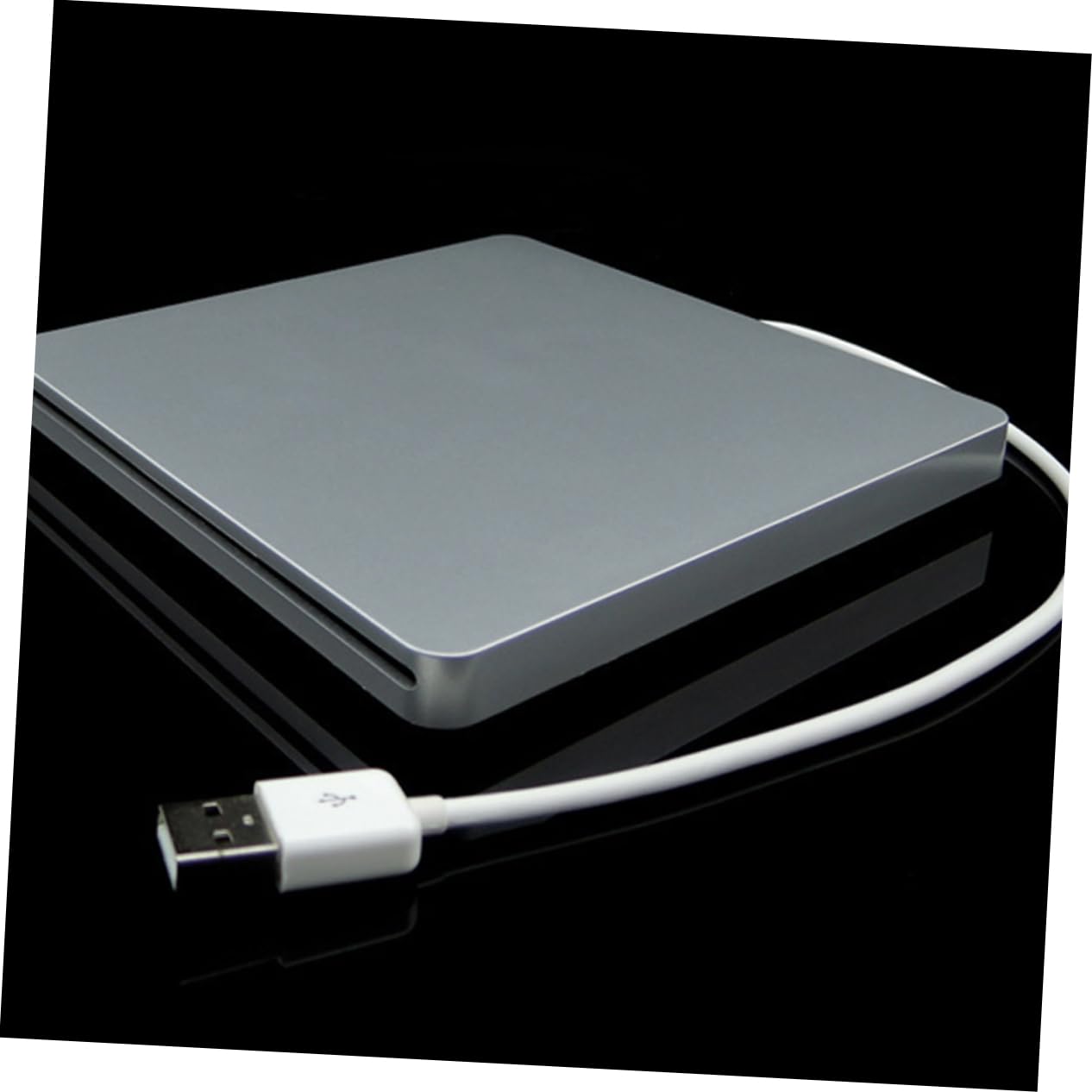 Lecteur de Graveur DVD Externe pour Laptop et Ordinateur USB 3.0 Vitesse 8X, Matériau Abs, Fonction Lecture et Gravure Argenté Usage Domestique