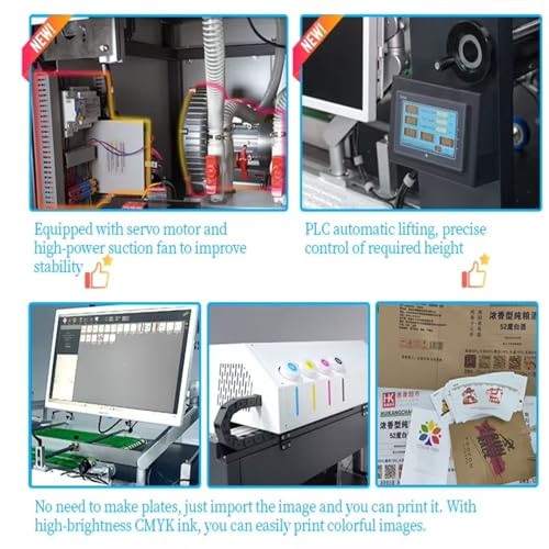 Image of High-Speed Single-Pass Inkjet Printer, Automatic Digital Inkjet Printer, Mass Production Logo, Text and Image Printer, Suitable for Pizza Boxes, Paper Bags, Cardboard, cartons, Paper Packaging, etc.