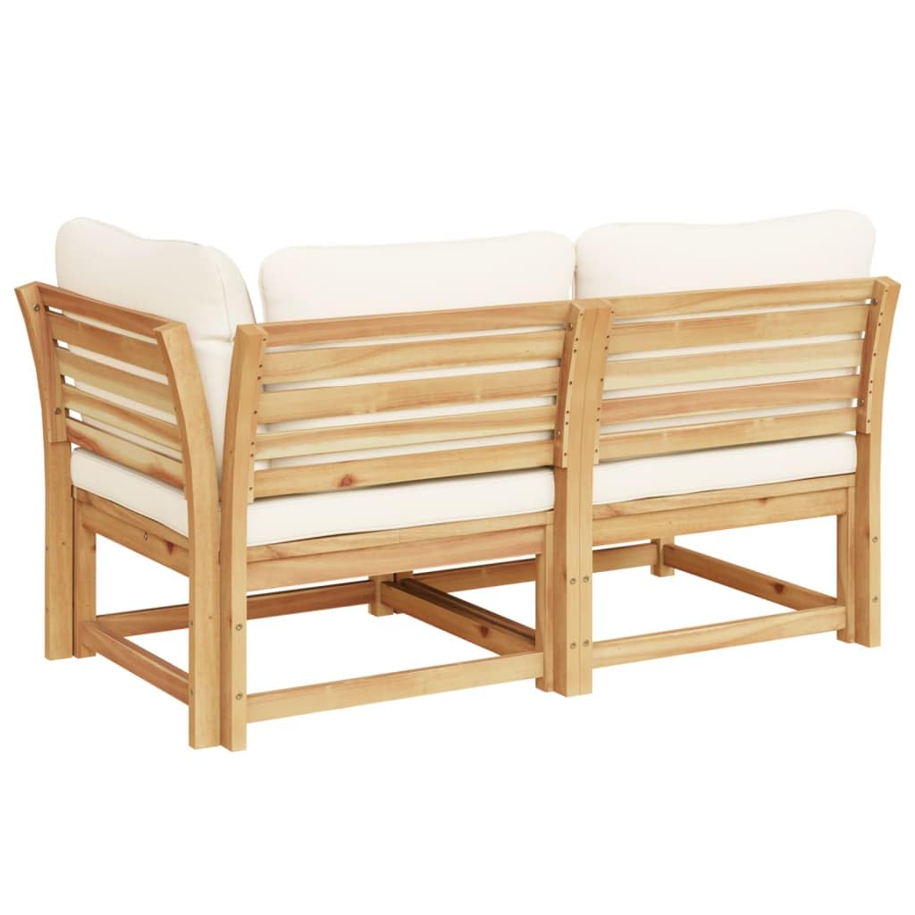 LAPOOH 366492 - Set di mobili da giardino in legno di acacia, mobili da giardino all'aperto, set da giardino per esterni, set divano da giardino