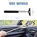 8sanlione Car Rearview Mirror Wiper, American Flag Telescopic Auto Mirror Squeegee Cleaner, Glass Mist Cleaning Tool with Retractable 98cm Handle, Portable Car Windows Water Removal (Black/Red Flag)